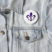 Fleur-de-Lis-1 Ronde Button 5,7 Cm (In situ)