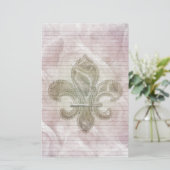 Fleur De Lis 2 papeterie lignes optionnelles (Debout devant)