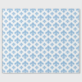 Fleur De Lis 2 Placid Blue Cadeaupapier (Vlak)