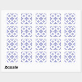 Fleur DE Lis 2 Violette Tulp Vierkante Sticker (Vel)
