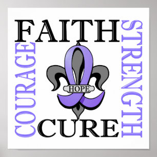 Fleur De Lis 3 Esophageale kanker Poster