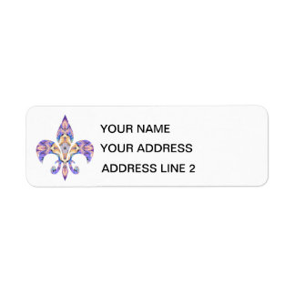 Fleur-de-lis Adresetiketten Etiket