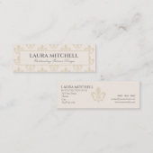 Fleur de Lis Alabaster Visitekaartje (Voorkant / Achterkant)