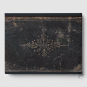 Fleur-de-lis Antiek Leder Gastenboek (Achterkant)