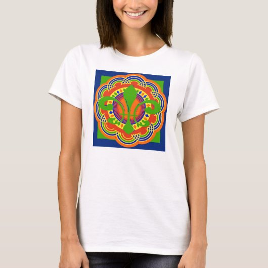 Fleur De Lis Art Deco T-shirt (Voorkant)