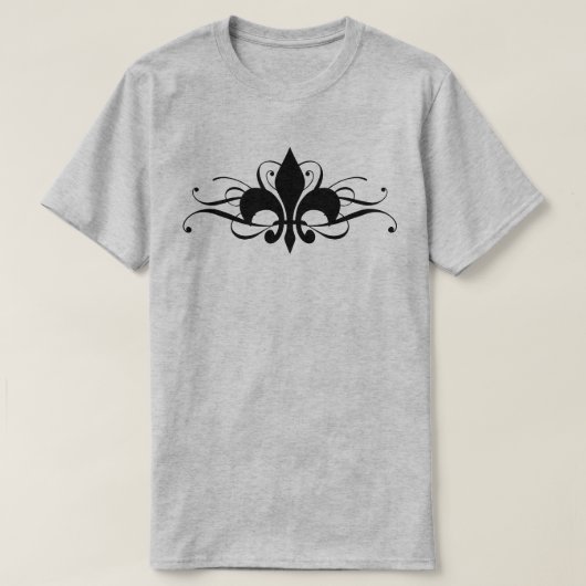 Fleur De Lis Avec T-Shirt Au Fils (Design devant)