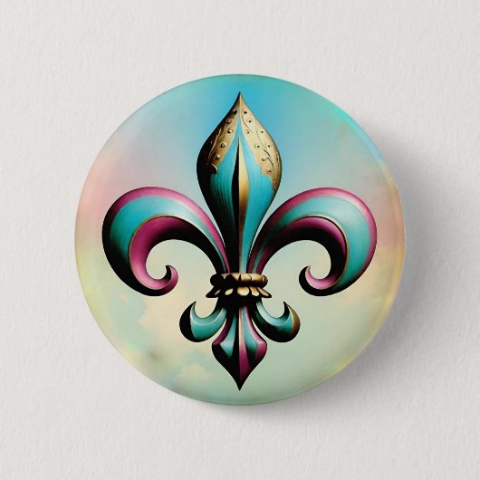 Fleur de lis Badge Button (Voorkant)