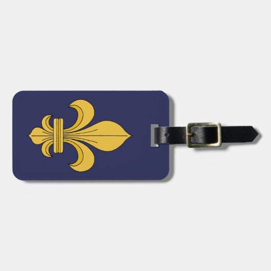 Fleur-de-lis Bagagelabel (Voorkant horizontaal)