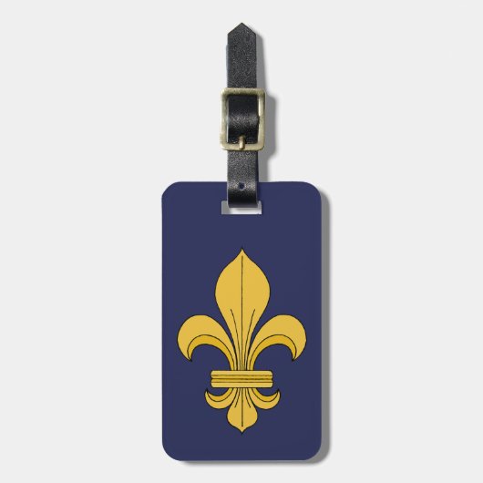 Fleur-de-lis Bagagelabel (Voorkant verticaal)