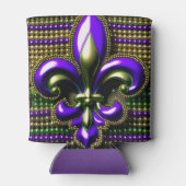 Fleur de lis Beaded Mardi Gras Blikjeskoeler (Achterkant)