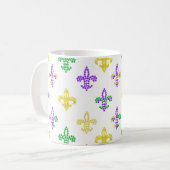 Fleur de Lis Beads - White Coffee Mok (Voorkant links)