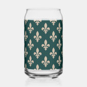 Fleur de Lis, Beige sur Vert, Royal, Votre Nom (Verso)