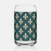 Fleur de Lis, Beige sur Vert, Royal, Votre Nom (Gauche)