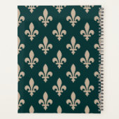 Fleur de Lis, Beige sur Vert, Royal, Votre Nom (Dos)