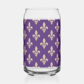 Fleur de Lis, Beige sur Violet, Royal, Votre Nom (Verso)