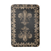 Fleur-de-lis - Black en Gold Badmat (Voorkant Verticaal)