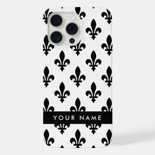 Fleur de Lis, Black on White, Black, Your Name (Verso)