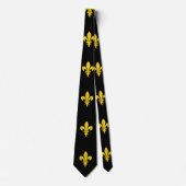 Fleur de Lis Black Stropdas (Voorkant)