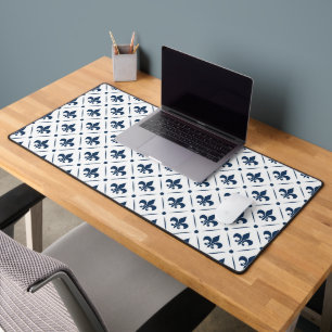 Fleur De Lis bleu foncé motif sur arrière - plan b