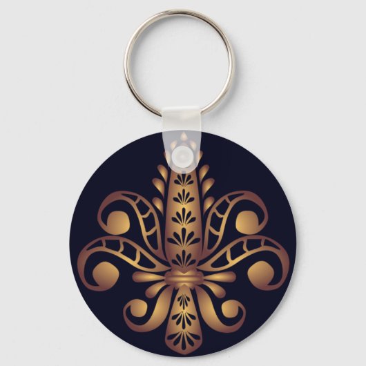Fleur de Lis Bleu Sleutelhanger (Voorkant)