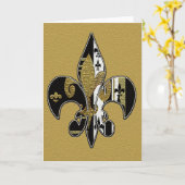 Fleur de lis Bling Cartes de voeux (Fleur jaune)