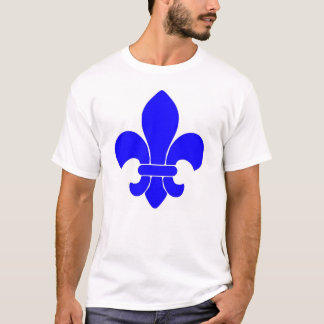 fleur de lis blue  t-shirt