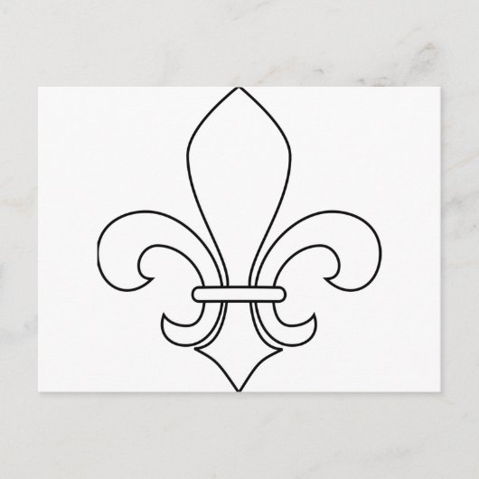 Fleur-de-lis Briefkaart (Voorkant)