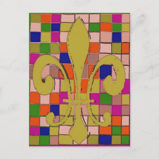 Fleur De Lis Briefkaart (Voorkant)
