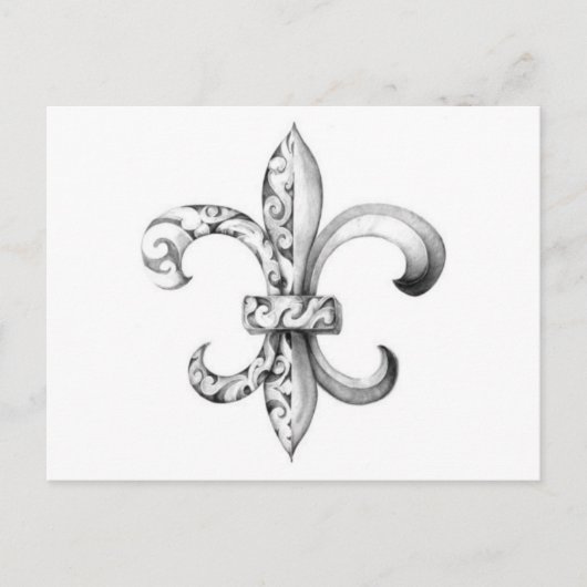 fleur-de-lis briefkaart (Voorkant)
