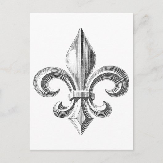 Fleur de Lis Briefkaart (Voorkant)