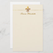 Fleur-de-lis Briefpapier (Voorkant / Achterkant)