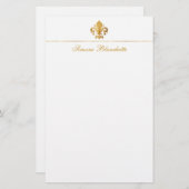 Fleur-de-lis Briefpapier (Voorkant / Achterkant)