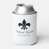 Fleur de Lis Bruiloft Blikjeskoeler (Blikje Voorkant)