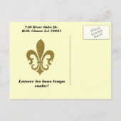 fleur de lis bruiloft briefkaart uitnodiging (Achterkant)