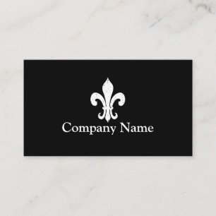 Fleur de lis business card sjabloon Zwart Visitekaartje