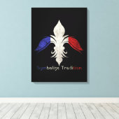 Fleur de Lis Canvas Afdruk (Insitu (Houten vloer))