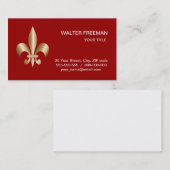 Fleur de lis carte de visite (Devant / Derrière)