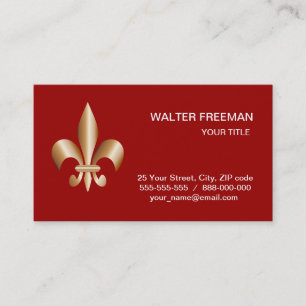 Fleur de lis carte de visite