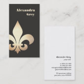 Fleur de Lis Carte de visite (Devant / Derrière)
