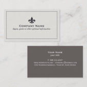 Fleur De Lis Carte de visite (Devant / Derrière)