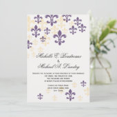 Fleur de Lis Cascade Informal Wedding 1 Kaart (Staand voorkant)