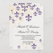 Fleur de Lis Cascade Informal Wedding 1 Kaart (Voorkant / Achterkant)