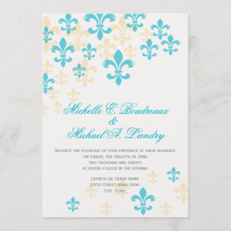 Fleur de Lis Cascade Informal Wedding 2 Kaart