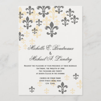 Fleur de Lis Cascade Informal Wedding Kaart