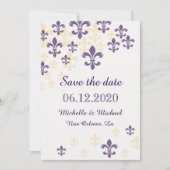 Fleur de Lis Cascade Save the Date (Voorkant)