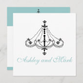 Fleur de Lis Chandelier Mariage Invitations (Devant / Derrière)