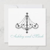 Fleur de Lis Chandelier Mariage Invitations (Devant)