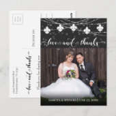 Fleur de Lis Charcoal Lights | Foto-liefdesBedankt Briefkaart (Voorkant / Achterkant)