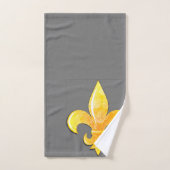 Fleur De Lis Choisir la couleur jaune (Serviette à main)