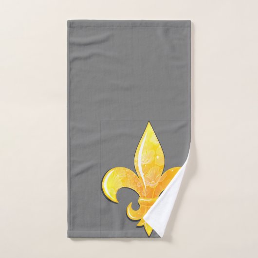 Fleur De Lis Choisir la couleur jaune (Serviette à main)